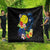 Palau Independence Day Quilt Melanesian Tattoo with Hibiscus