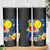 Palau Independence Day Skinny Tumbler Melanesian Tattoo with Hibiscus