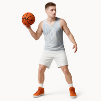 Hawaiian Turtles and Leis Basketball Jersey Tribal Kakau Pattern Airy White Blue Cloud Vibe