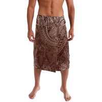 Hawaiian Turtles and Leis Lavalava Tribal Kakau Pattern Mocha Mousse Color