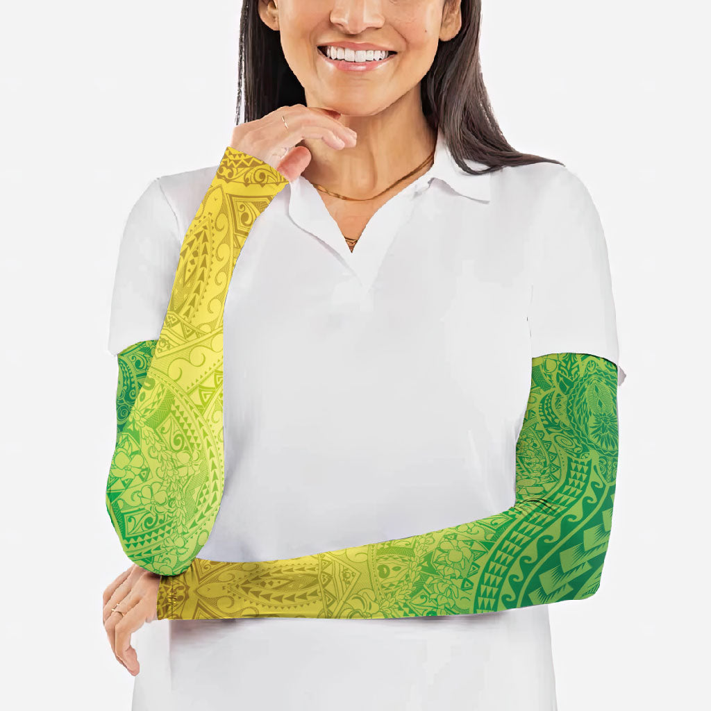 Hawaiian Turtles and Leis Arm Sleeves Tribal Kakau Pattern Fresh Summer Vibe