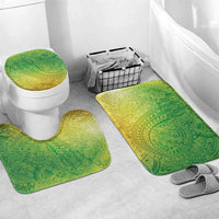 Hawaiian Turtles and Leis Bathroom Set Tribal Kakau Pattern Fresh Summer Vibe