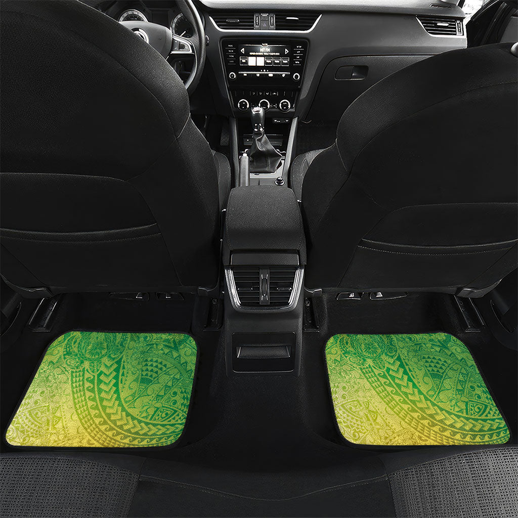 Hawaiian Turtles and Leis Car Mats Tribal Kakau Pattern Fresh Summer Vibe