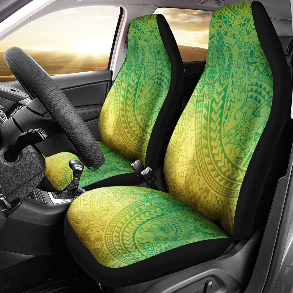 Hawaiian Turtles and Leis Car Seat Cover Tribal Kakau Pattern Fresh Summer Vibe