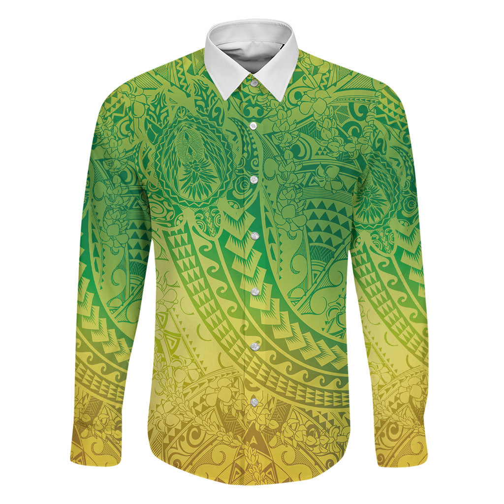 Hawaiian Turtles and Leis Family Matching Mermaid Dress and Hawaiian Shirt Tribal Kakau Pattern Fresh Summer Vibe