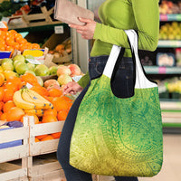Hawaiian Turtles and Leis Grocery Bag Tribal Kakau Pattern Fresh Summer Vibe