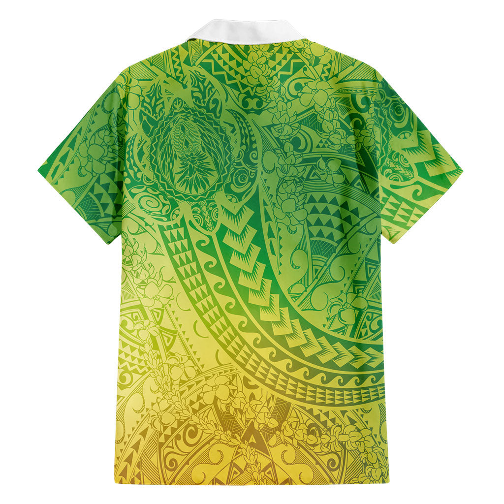 Hawaiian Turtles and Leis Hawaiian Shirt Tribal Kakau Pattern Fresh Summer Vibe
