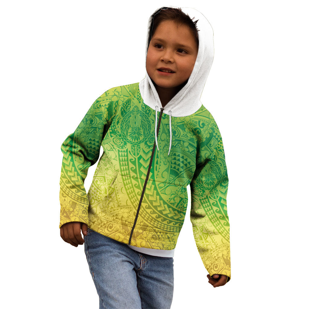 Hawaiian Turtles and Leis Kid Hoodie Tribal Kakau Pattern Fresh Summer Vibe