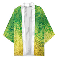 Hawaiian Turtles and Leis Kimono Tribal Kakau Pattern Fresh Summer Vibe