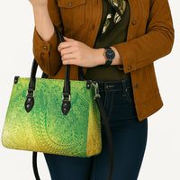 Hawaiian Turtles and Leis Leather Bag Tribal Kakau Pattern Fresh Summer Vibe