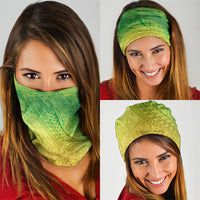 Hawaiian Turtles and Leis Neck Gaiter Tribal Kakau Pattern Fresh Summer Vibe