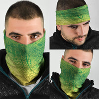 Hawaiian Turtles and Leis Neck Gaiter Tribal Kakau Pattern Fresh Summer Vibe