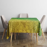 Hawaiian Turtles and Leis Tablecloth Tribal Kakau Pattern Fresh Summer Vibe