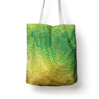 Hawaiian Turtles and Leis Tote Bag Tribal Kakau Pattern Fresh Summer Vibe
