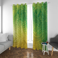 Hawaiian Turtles and Leis Window Curtain Tribal Kakau Pattern Fresh Summer Vibe
