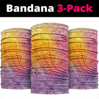 Hawaiian Turtles and Leis Neck Gaiter Tribal Kakau Pattern Magical Rainbow Sky