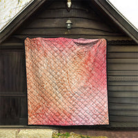Hawaiian Turtles and Leis Quilt Tribal Kakau Pattern Peach Fuzz Color