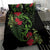 New Zealand Chameleon and Gecko Bedding Set Maori Silver Fern and Pohutukawa Decoration