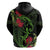 New Zealand Chameleon and Gecko Hoodie Maori Silver Fern and Pohutukawa Decoration