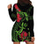 New Zealand Chameleon and Gecko Hoodie Dress Maori Silver Fern and Pohutukawa Decoration