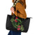 New Zealand Chameleon and Gecko Leather Tote Bag Maori Silver Fern and Pohutukawa Decoration