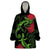 New Zealand Chameleon and Gecko Wearable Blanket Hoodie Maori Silver Fern and Pohutukawa Decoration