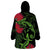 New Zealand Chameleon and Gecko Wearable Blanket Hoodie Maori Silver Fern and Pohutukawa Decoration