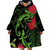 New Zealand Chameleon and Gecko Wearable Blanket Hoodie Maori Silver Fern and Pohutukawa Decoration