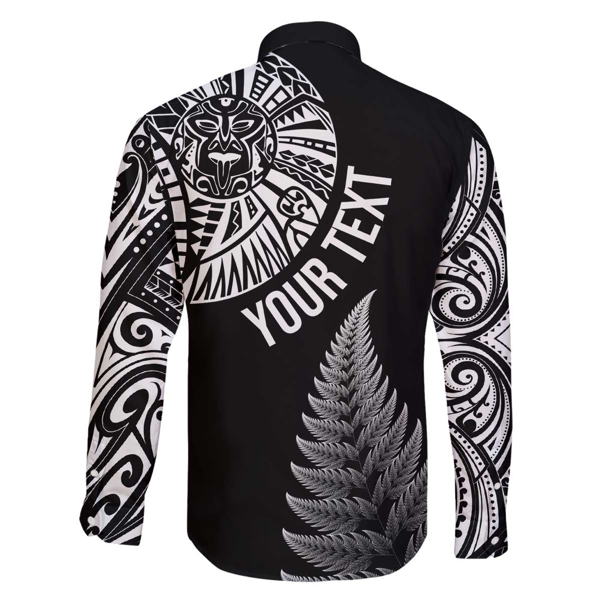 Personalised New Zealand Maori Art Tattoo and Silver Fern Family Matching Off Shoulder Short Dress and Hawaiian Shirt