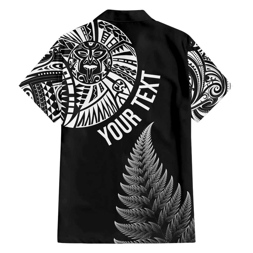 Personalised New Zealand Maori Art Tattoo and Silver Fern Family Matching Short Sleeve Bodycon Dress and Hawaiian Shirt LT03 - Polynesian Pride