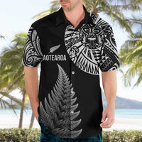 Personalised New Zealand Maori Art Tattoo and Silver Fern Hawaiian Shirt
