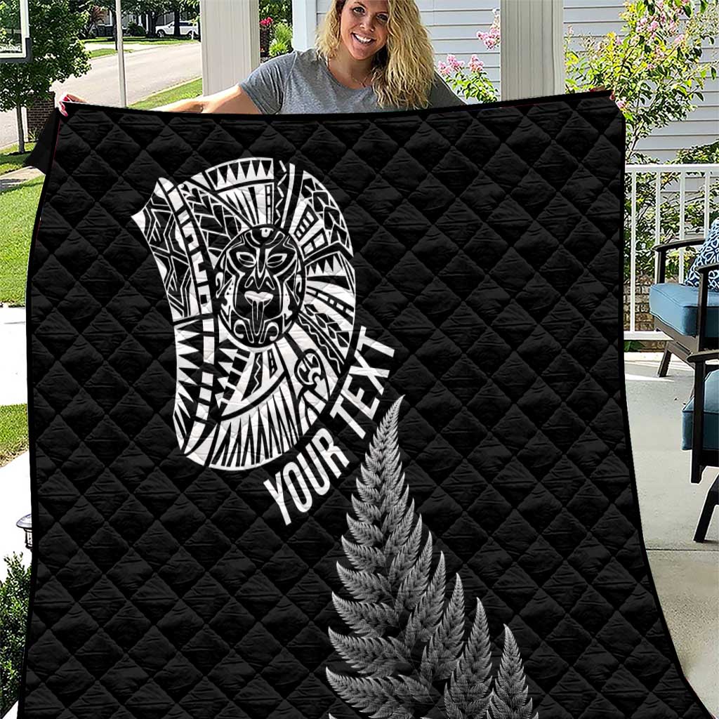 Personalised New Zealand Maori Art Tattoo and Silver Fern Quilt