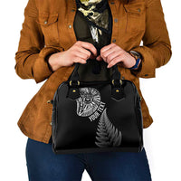 Personalised New Zealand Maori Art Tattoo and Silver Fern Shoulder Handbag