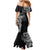 Polynesian Art Traditional Tattoo Pattern Family Matching Mermaid Dress and Hawaiian Shirt