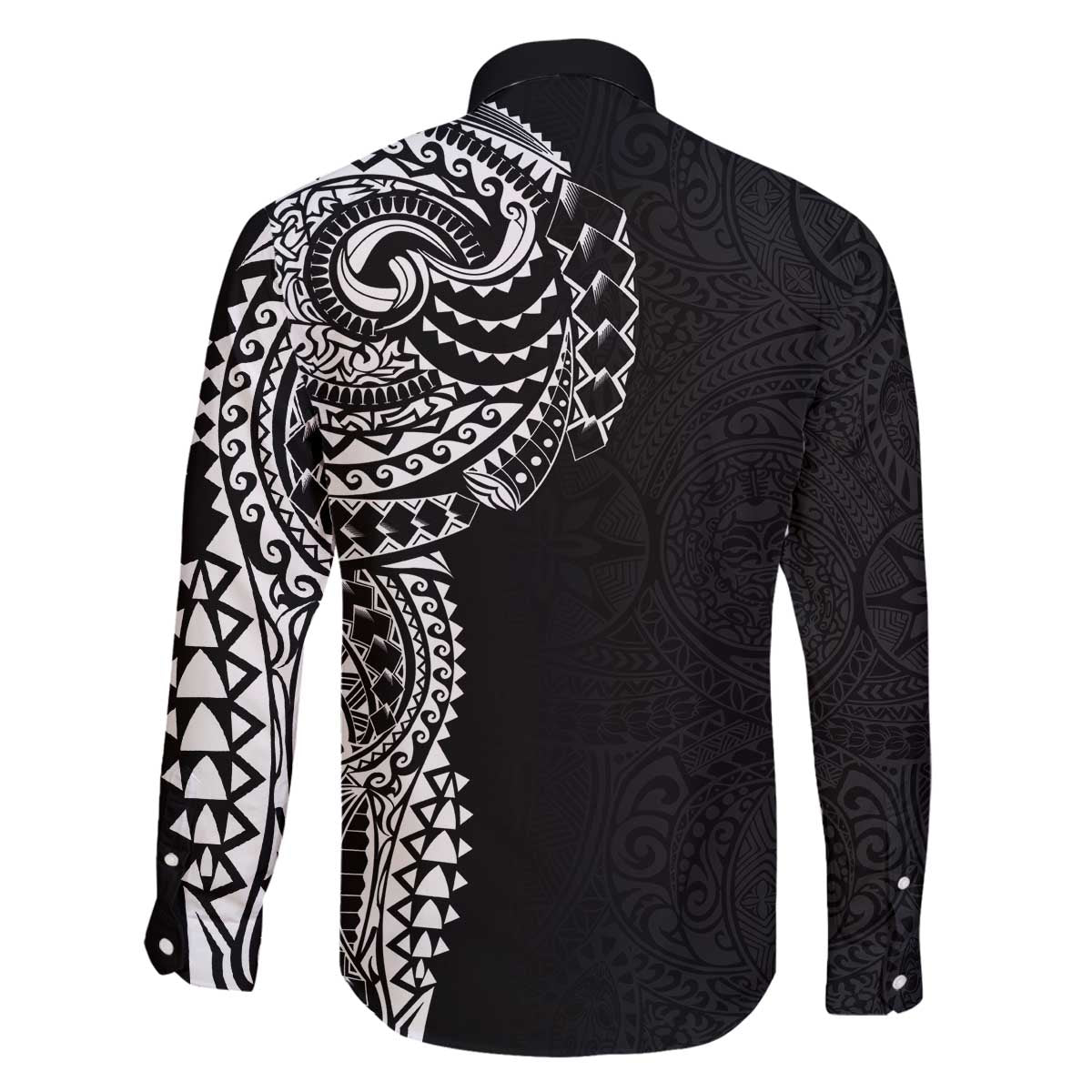 Polynesian Art Traditional Tattoo Pattern Family Matching Off Shoulder Short Dress and Hawaiian Shirt