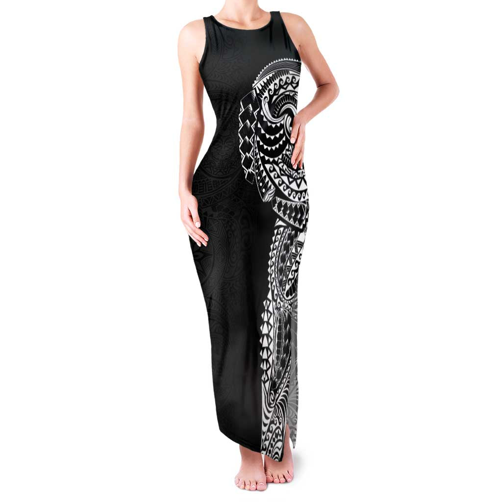 Polynesian Art Traditional Tattoo Pattern Family Matching Tank Maxi Dress and Hawaiian Shirt