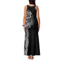 Polynesian Art Traditional Tattoo Pattern Family Matching Tank Maxi Dress and Hawaiian Shirt