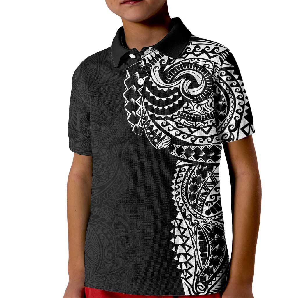 Polynesian Art Traditional Tattoo Pattern Kid Polo Shirt