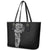 Polynesian Art Traditional Tattoo Pattern Leather Tote Bag