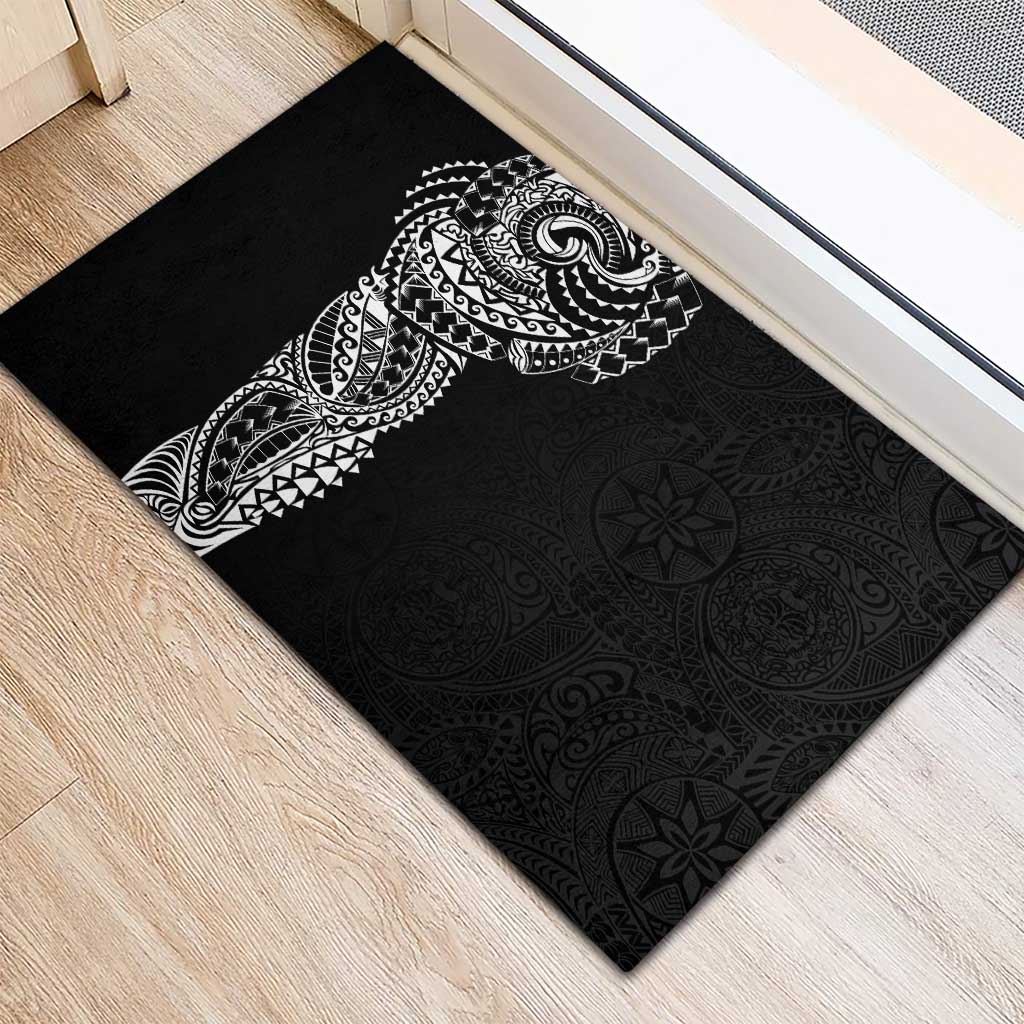 Polynesian Art Traditional Tattoo Pattern Rubber Doormat