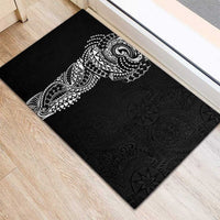 Polynesian Art Traditional Tattoo Pattern Rubber Doormat