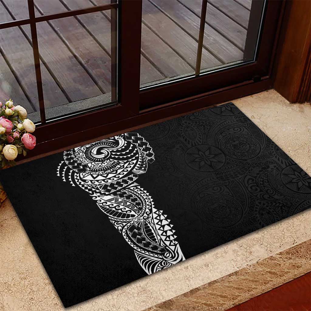 Polynesian Art Traditional Tattoo Pattern Rubber Doormat