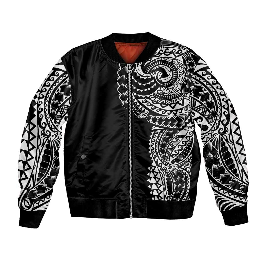 Polynesian Art Traditional Tattoo Bomber Jacket Simple Style