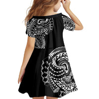 Polynesian Art Traditional Tattoo Family Matching Long Sleeve Bodycon Dress and Hawaiian Shirt Simple Style LT03 - Polynesian Pride