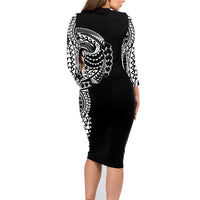 Polynesian Art Traditional Tattoo Family Matching Long Sleeve Bodycon Dress and Hawaiian Shirt Simple Style LT03 - Polynesian Pride
