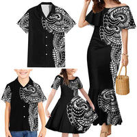 Polynesian Art Traditional Tattoo Family Matching Mermaid Dress and Hawaiian Shirt Simple Style LT03 - Polynesian Pride