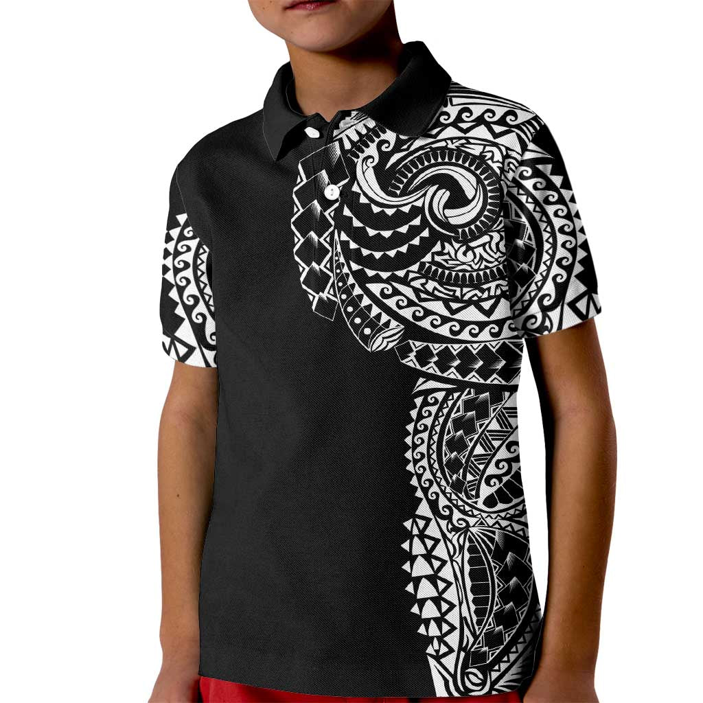 Polynesian Art Traditional Tattoo Kid Polo Shirt Simple Style