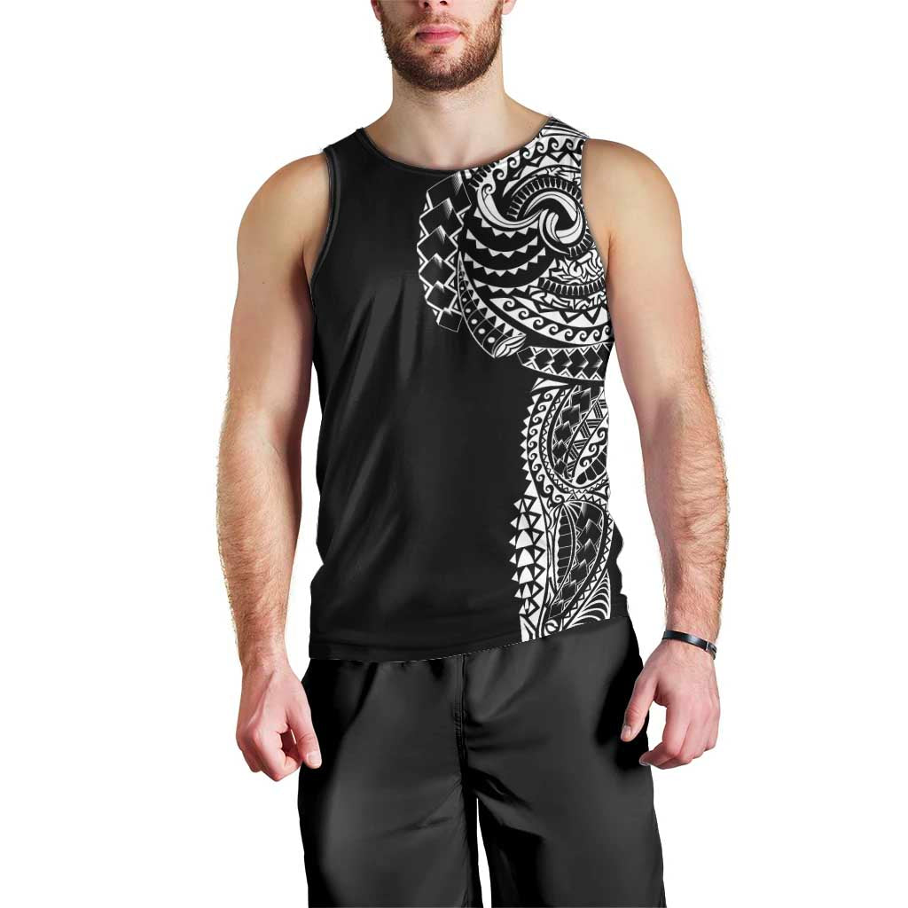 Polynesian Art Traditional Tattoo Men Tank Top Simple Style