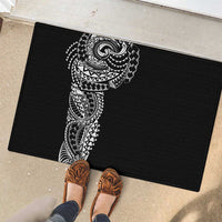 Polynesian Art Traditional Tattoo Rubber Doormat Simple Style