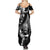 New Zealand Maori Warrior Rugby Summer Maxi Dress Silver Fern